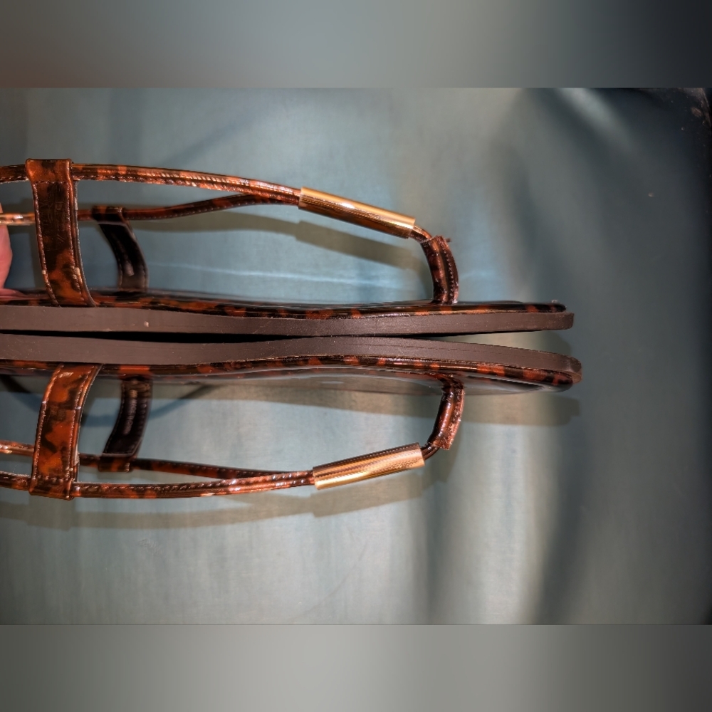 Anne Klein Tortoiseshell Pattern Sandals - image 4